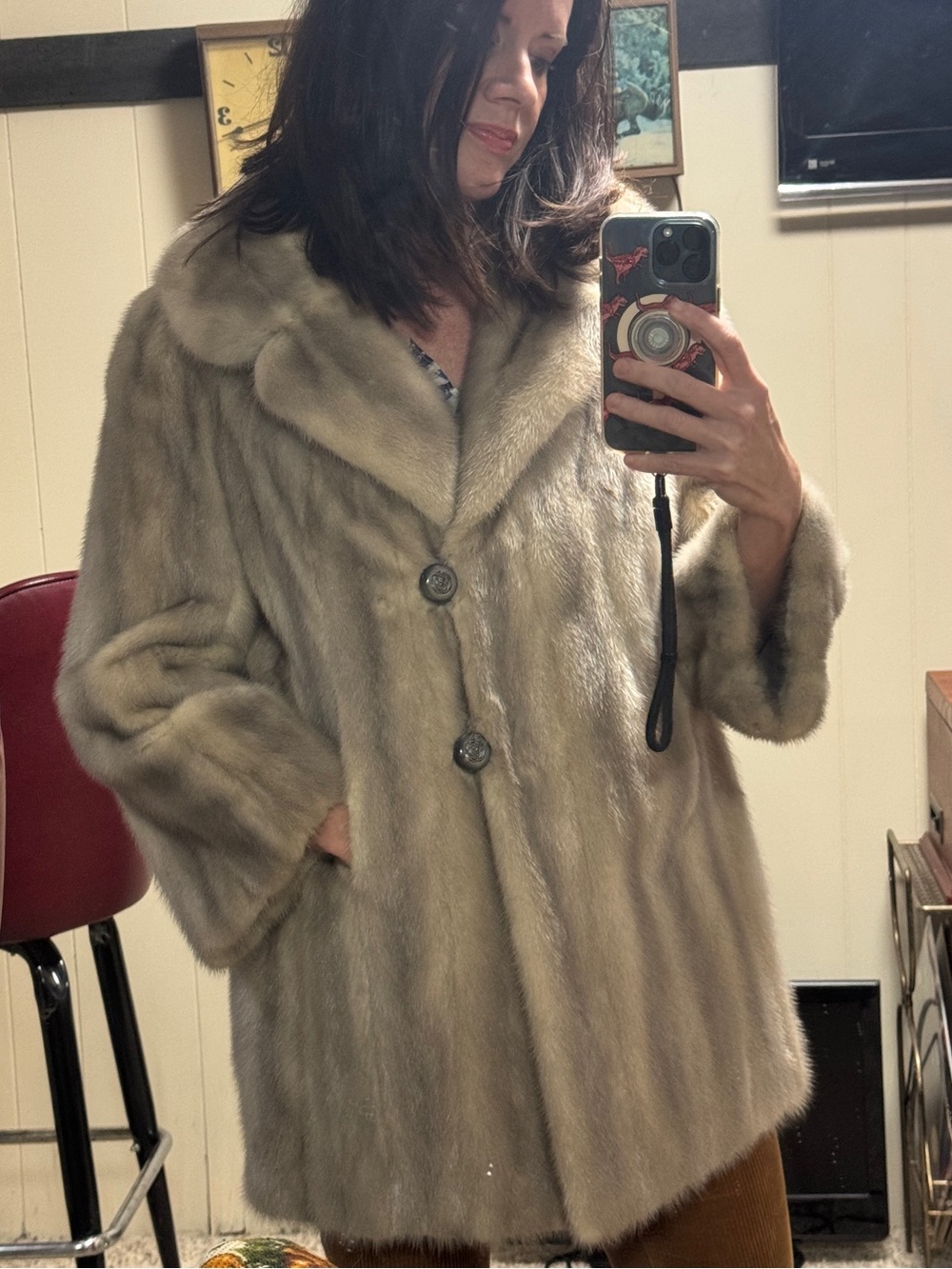 Vintage cerulean mink coat women’s approx M